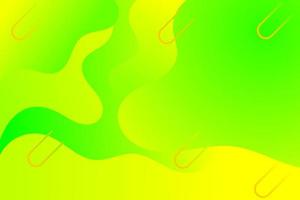 trevlig abstrakt flytande bakgrund med gul grön färg vektor