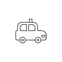 Taxi, Taxi, Reisen, Transport dünne Linie Symbol Vektor Illustration Logo Vorlage. für viele Zwecke geeignet.