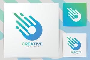 kreatives minimales Technologie-Logo-Branding-Template-Design, Vektor-Template-Logo. isoliert auf weißem und grünem Hintergrund