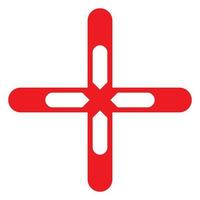 röda korset ikonen enkel vektor