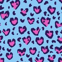 bakgrund sömlösa mönster tapet leopardtryck blå rosa vektor