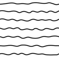 svart och vitt seamless mönster med klottrar vågor. vektor