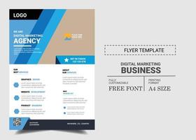 företagsföretag flyer digital marknadsföring affisch broschyr broschyr omslag design layout bakgrund vektor illustration mall i A4-storlek