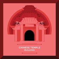 kinesisk tempelbyggnad vektor