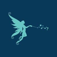 fairy magic logotyp vektor