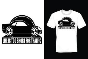 Auto-T-Shirt-Design, Vintage, Typografie vektor