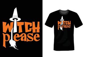 Halloween-T-Shirt-Design, Vintage, Typografie vektor