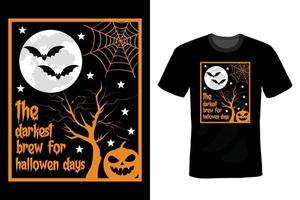 halloween t-shirt design, vintage, typografi vektor
