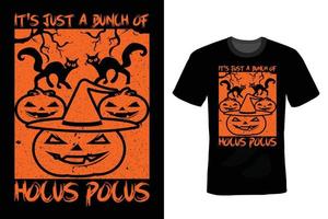 halloween t-shirt design, vintage, typografi vektor