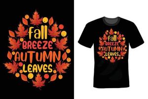 Herbst-T-Shirt-Design, Vintage, Typografie vektor