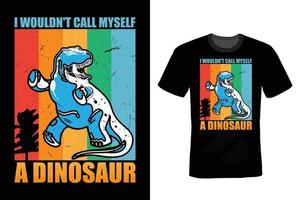 Dinosaurier-T-Shirt-Design, Vintage, Typografie vektor
