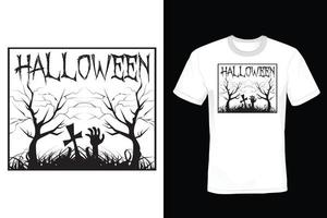 Halloween-T-Shirt-Design, Vintage, Typografie vektor