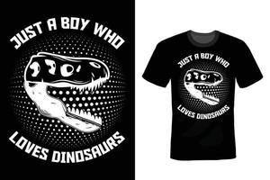 dinosaurie t-shirt design, vintage, typografi vektor