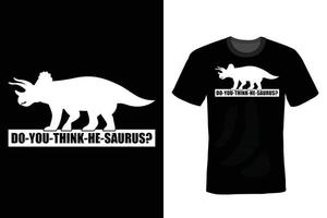 dinosaurie t-shirt design, vintage, typografi vektor