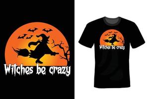 Halloween-T-Shirt-Design, Vintage, Typografie vektor