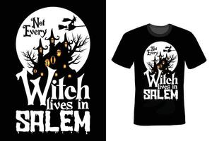 halloween t-shirt design, vintage, typografi vektor