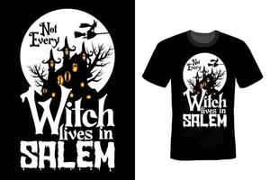 Halloween-T-Shirt-Design, Vintage, Typografie vektor