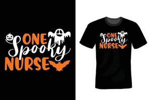 Halloween-T-Shirt-Design, Vintage, Typografie vektor