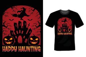 halloween t-shirt design, vintage, typografi vektor