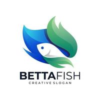 betta fisk logotyp design vektor mall