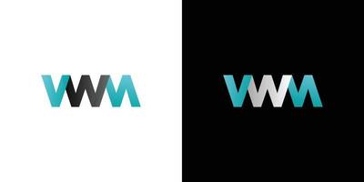 modern och sofistikerad logotypdesign för bokstaven nwm initialer vektor