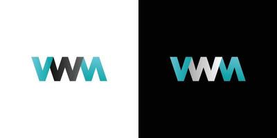 modernes und anspruchsvolles nwm-initialen-logo-design vektor