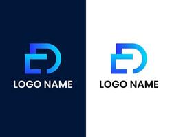 bokstaven d och l modern logotyp designmall vektor