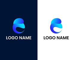 buchstabe e und c moderne logo-design-vorlage vektor