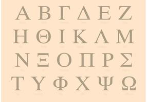 Serif Grekisk Alfabet Set vektor