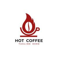 heißes Kaffee-Logo, Vektor-Kaffeetasse, Firmenlogo vektor