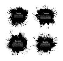 Pinselstriche Tinte und Flecken, schwarze Farbe, Satz. Vektor-Illustration vektor