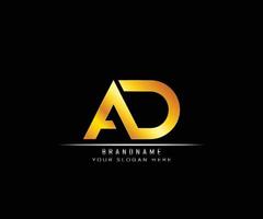 kreatives, elegantes, trendiges, modernes Monogramm-Logo-Design in Goldfarbe mit anfänglichem Alphabet-Symbol-Logo vektor