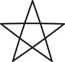 Symbol für die Umrisse der Sternlinie. Symbol für die Sternlinie. Symbol der besten Wahl. Bewertungszeichen. vektor