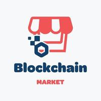 blockchain marknadens logotyp vektor