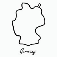 doodle frihandsteckning av Tyskland karta. vektor