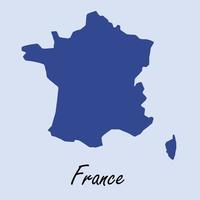Gekritzel-Freihand-Zeichnung der Karte von Frankreich.