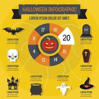 halloween infographic koncept, platt stil vektor