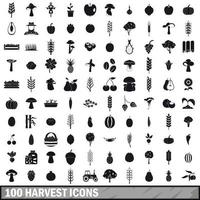 100 Erntesymbole gesetzt, einfacher Stil