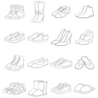 Schuh-Icon-Set-Gliederung