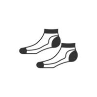 Socken-Symbol-Logo-Design-Illustration-Vorlage vektor