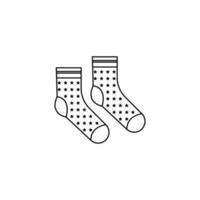 Socken-Symbol-Logo-Design-Illustration-Vorlage vektor