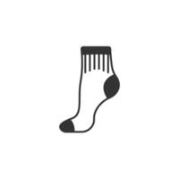 Socken-Symbol-Logo-Design-Illustration-Vorlage vektor