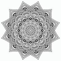 Mandala-Vektor-Illustration-Muster-Designs. Tattoo, Islam, Arabisch, Indisch. minimales Blumenmuster. Malbuch Seite. vektor