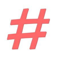 Hastag-Symbolvektor. Tag-Symbol-Symbol-Darstellung auf weißem Hintergrund. vektor