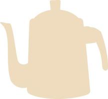 siluett av en tekanna för att brygga te. vektor