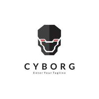 cooles Cyborg-Vektor-Logo-Design vektor