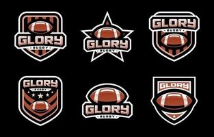 glory rugby sport logotyper vektor