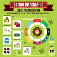 casino infographic, platt stil vektor