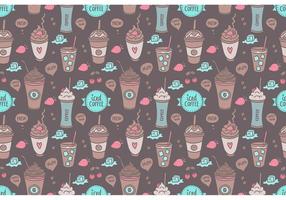 Gratis Färgglada Iced Coffee Seamless Pattern Vector