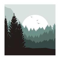 landschaft wald illustration vektor